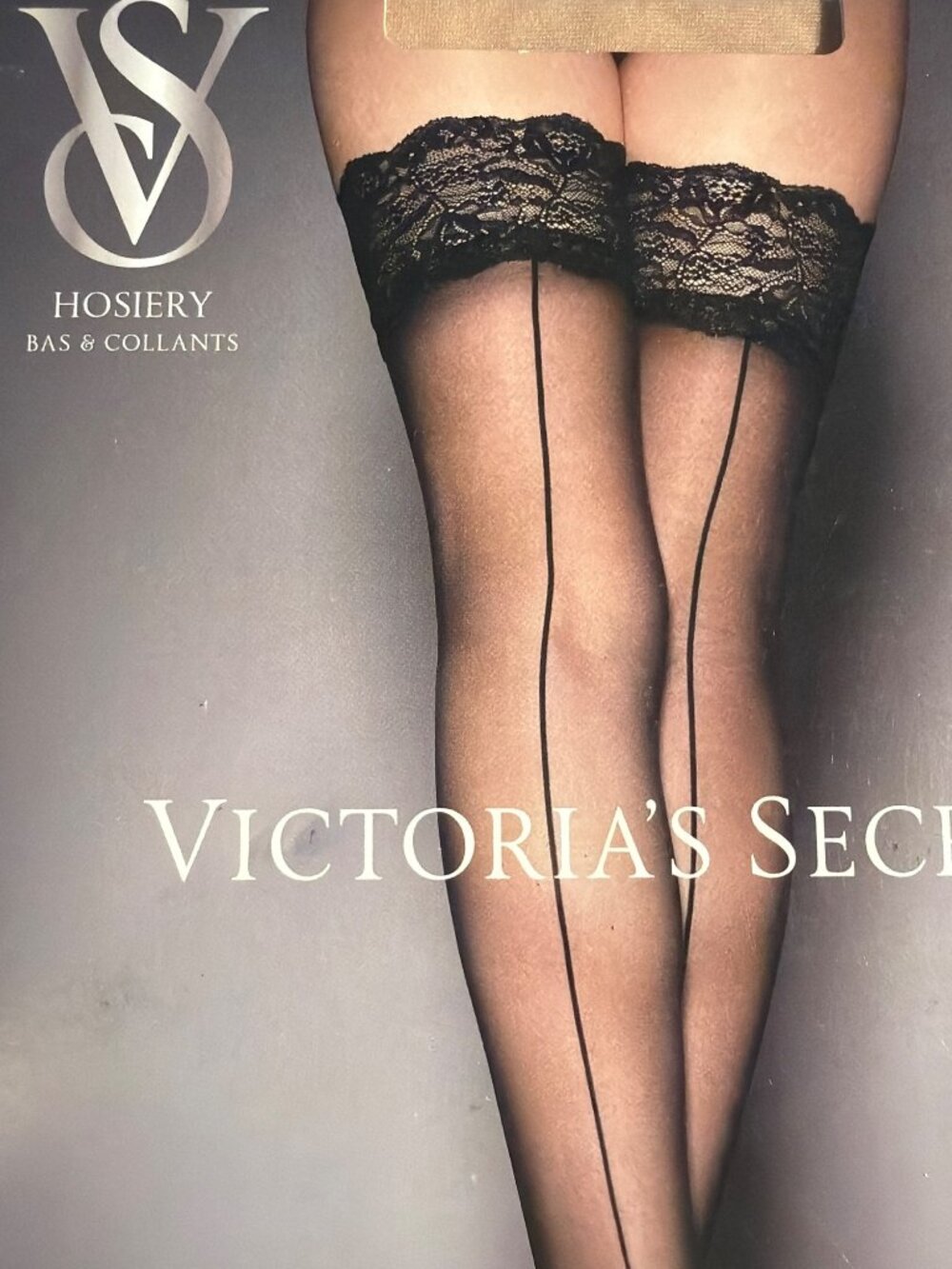 Victoria's Secret Lace Top Thigh Highs Reinforced Heel Large Nude Praline